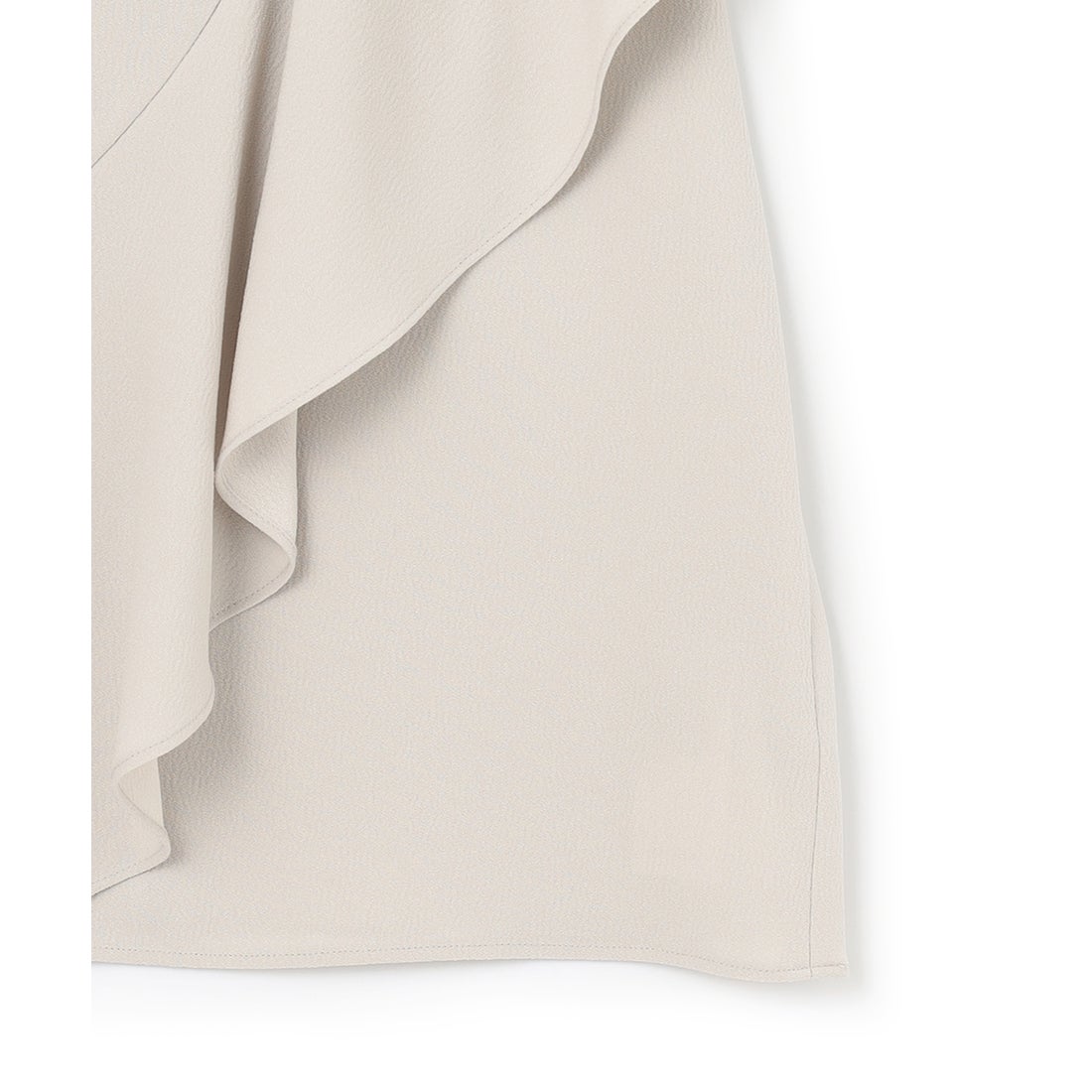 ICB L 【WEB限定・洗える】BackSatinGeorgette ラッフルブラウス