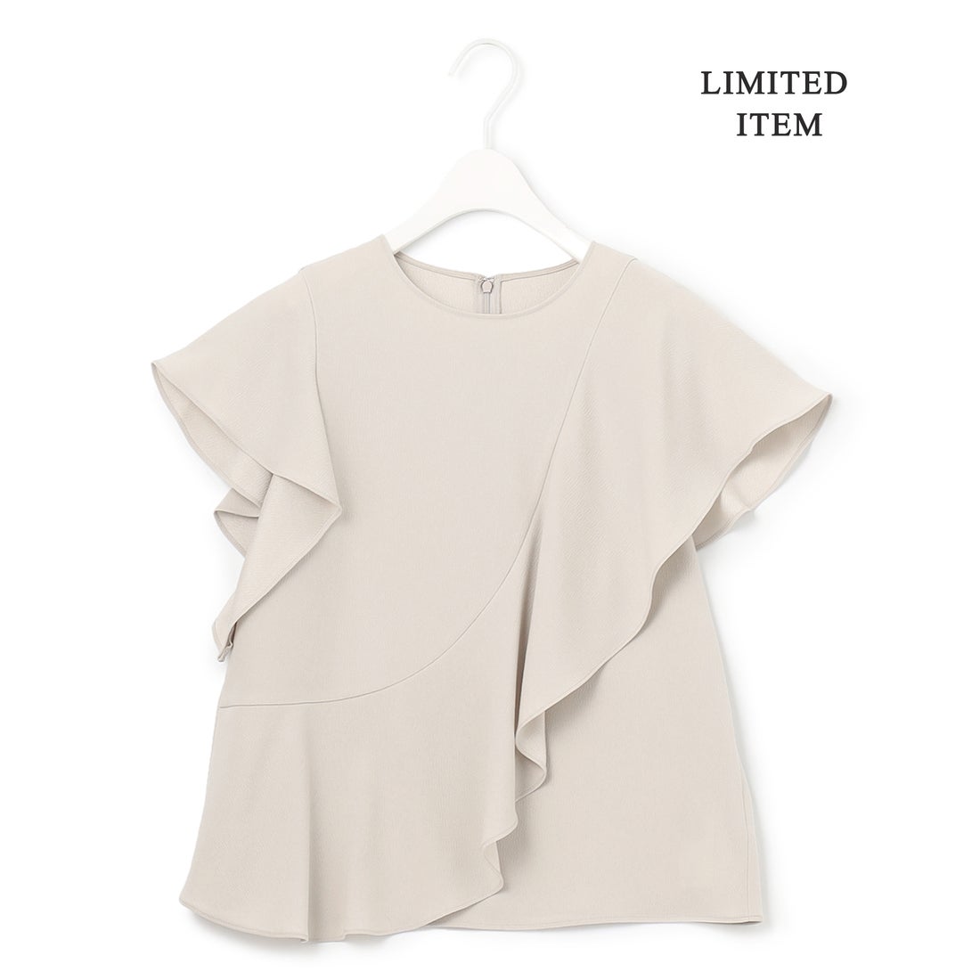 ICB L 【WEB限定・洗える】BackSatinGeorgette ラッフルブラウス