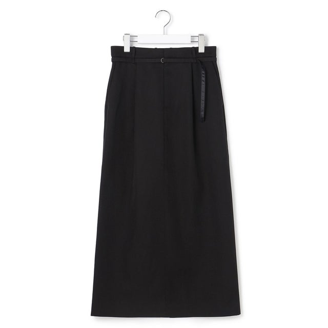 【WEB＆一部店舗限定・撥水加工・洗える】C0SoftTwiLL ロングスカート （ブラック）