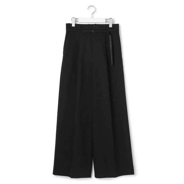 【WEB＆一部店舗限定・撥水加工・洗える】C0SoftTwiLL ワイドパンツ （ブラック）