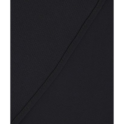 BackSatinAmunzen 5分袖配色ボウタイブラウス （サックスブルー×モチーフドット柄）｜詳細画像