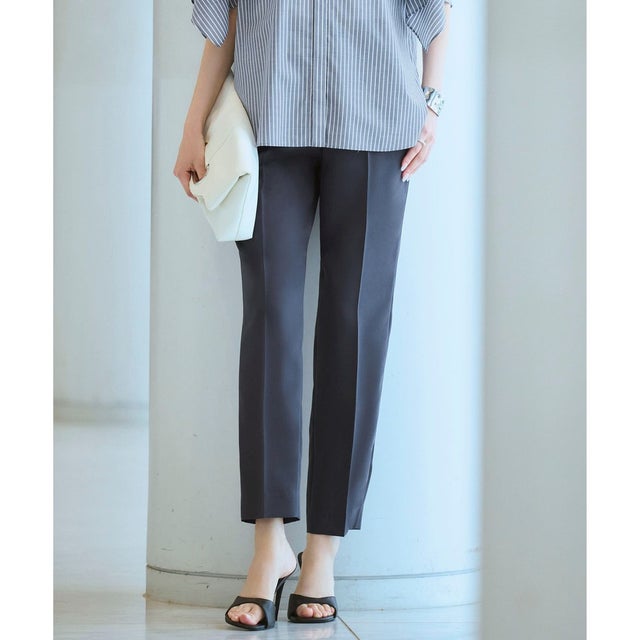 【WEB限定カラーあり】FluidBackSatin ドロストパンツ （ダルブルー）