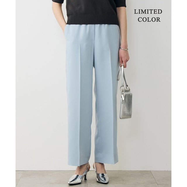 【WEB限定カラーあり】FluidBackSatin ワイドパンツ （サックスグレー［WEB限定・総裏］）