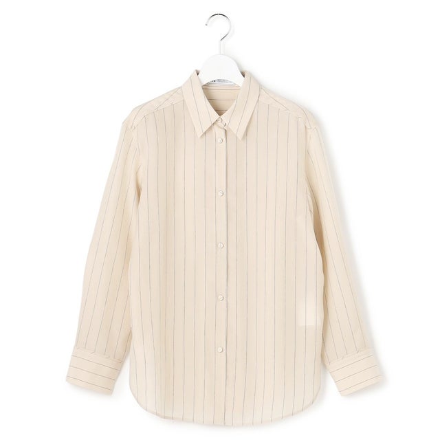 【WEB＆一部店舗限定】PreshrunkCupraStripe シャツ （エクリュストライプ）