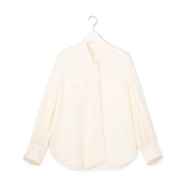 【WEB＆一部店舗限定】ClaireGeorgette ボウタイブラウス （オフホワイト）