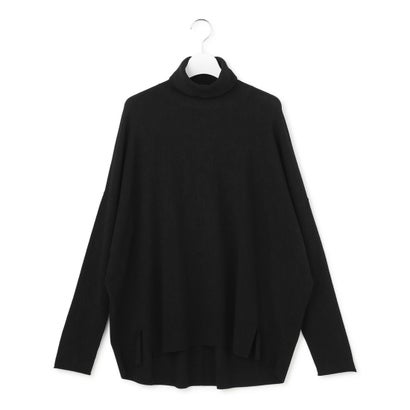 【WEB限定カラーあり】ヴィスコースワイド タートルネックプルオーバー （パープル）｜詳細画像