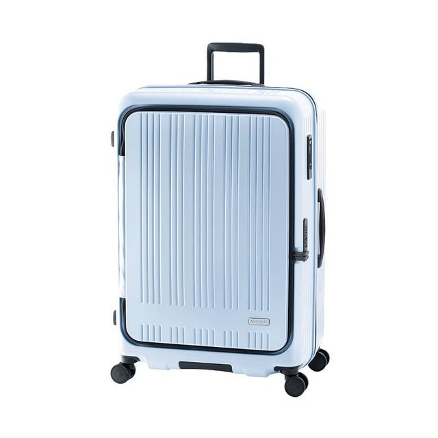 アジアラゲージ スーツケース 100L 110L 拡張 Lサイズ LL フロントオープン ストッパー 軽量 大型 大容量 A.L.I MAXBOX MX－801 （マットペールブルー）