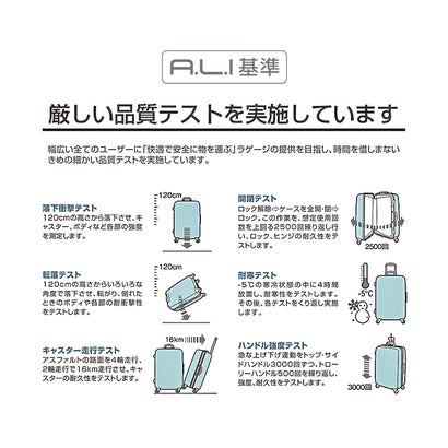 アジアラゲージ スーツケース Sサイズ ALI-175-18W （クロームシルバー）｜詳細画像