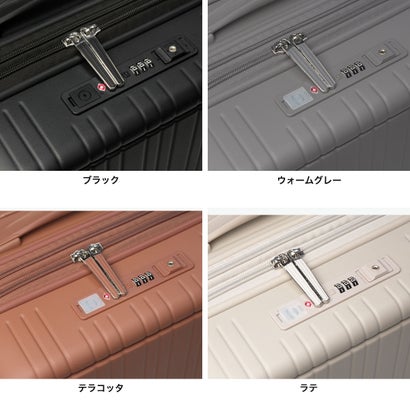 アジア・ラゲージ Asia Luggage スーツケース 機内持ち込み フロントオープン 拡張 静音キャスター PC収納 14inch 抗菌加工 TSロック USBポート 37L-44L Pitaflat PIF-8811-18W （ウォームグレー）｜詳細画像