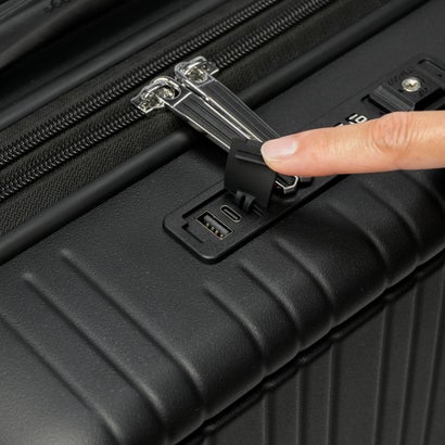 アジア・ラゲージ Asia Luggage スーツケース 機内持ち込み フロントオープン 拡張 静音キャスター PC収納 14inch 抗菌加工 TSロック USBポート 37L-44L Pitaflat PIF-8811-18W （ウォームグレー）｜詳細画像