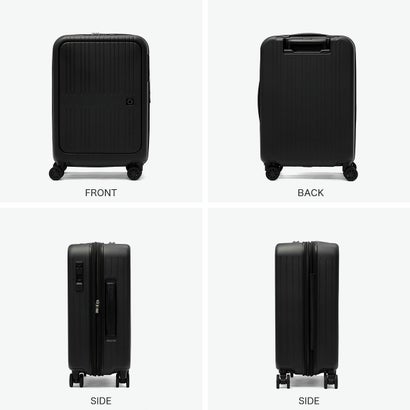 アジア・ラゲージ Asia Luggage スーツケース 機内持ち込み フロントオープン 拡張 静音キャスター PC収納 14inch 抗菌加工 TSロック USBポート 37L-44L Pitaflat PIF-8811-18W （ラテ）｜詳細画像