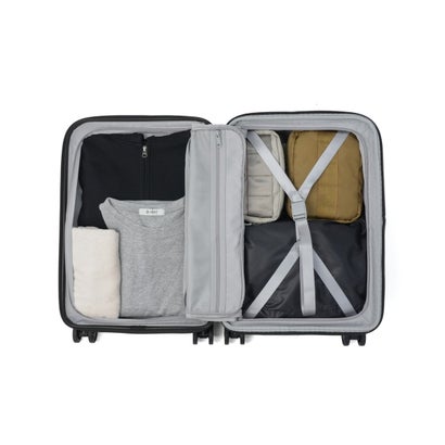 アジア・ラゲージ Asia Luggage スーツケース 機内持ち込み フロントオープン 拡張 静音キャスター PC収納 14inch 抗菌加工 TSロック USBポート 37L-44L Pitaflat PIF-8811-18W （テラコッタ）｜詳細画像