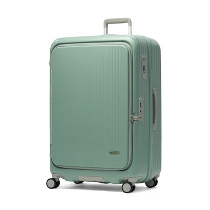 スーツケース フロントオープン MAX BOX 100+10L キャリーケース Lサイズ 拡張 TSAロック 旅行 軽量 軽い 静音 大容量 100L-110L拡張可能 MX-8011-28W （マットアッシュグリーン）｜詳細画像