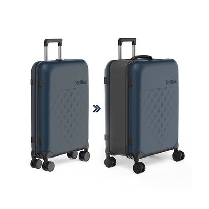 ローリンク スーツケース Lサイズ 80L 4輪タイプ 折りたたみ 拡張 薄マチ コンパクト スリム Rollink Flex 360° Spinner （ウォームグレー）｜詳細画像