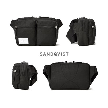 ウエストポーチ ウエストバッグ メンズ レディース サンドクヴィスト SANDQVIST ground  おしゃれ ユニセックス サンドクビスト paul （ブラック）｜詳細画像