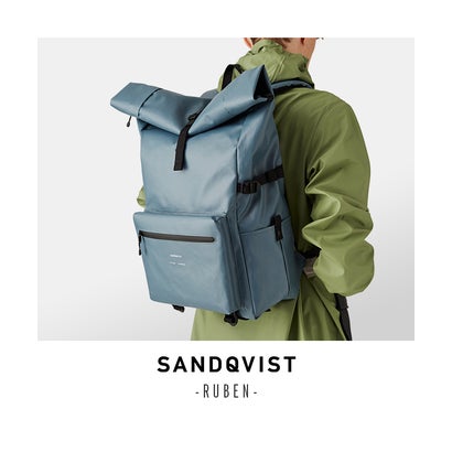 サンドクヴィスト リュック メンズ ブランド 撥水 防水 ロールトップ 18L SANDQVIST RUBEN （ブラック）｜詳細画像