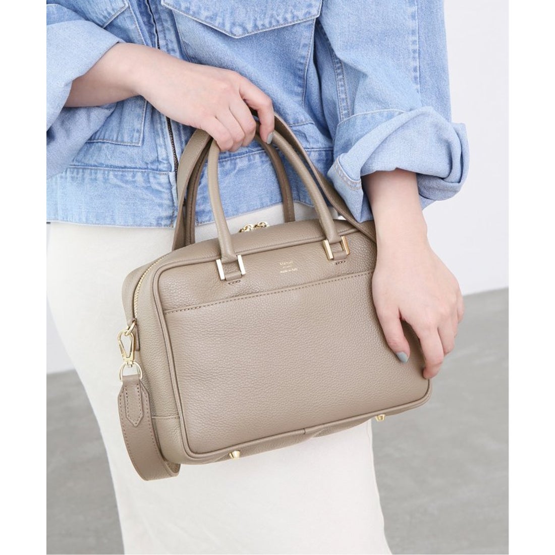 【Manuel MILANO/マニュエルミラノ】レザーバッグ　ベージュ イエナ IENA 【Manuel MILANO/マニュエルミラノ】レザーバッグ
