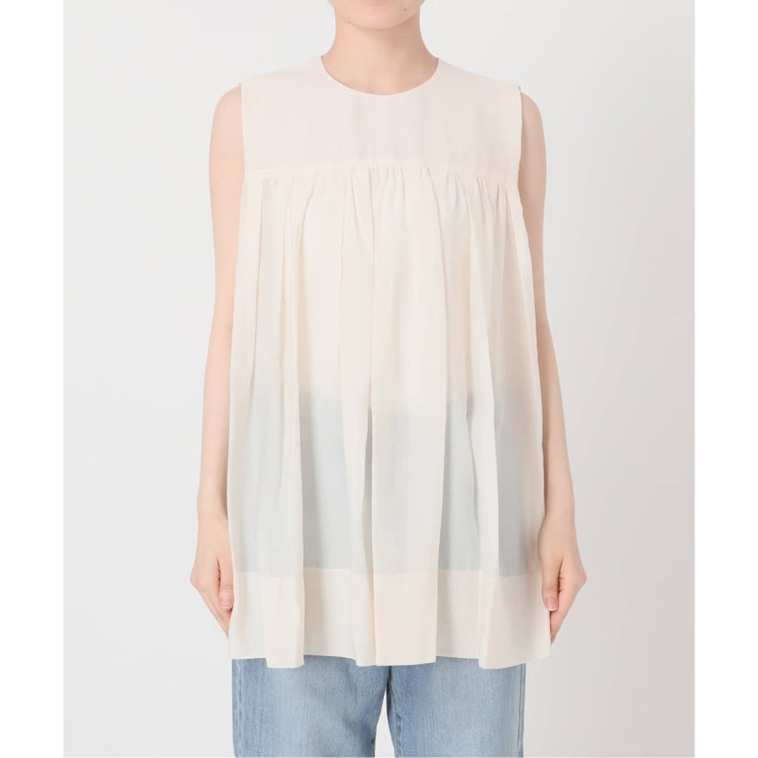 イエナ IENA 《一部店舗限定》Maison IENA シアーノースリーブブラウス 