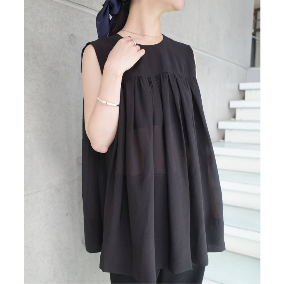 イエナ IENA 《一部店舗限定》Maison IENA シアーノースリーブブラウス 