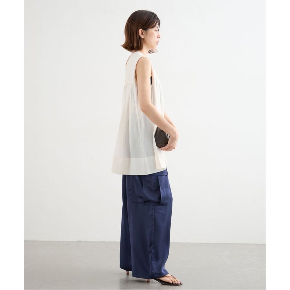 イエナ IENA 《一部店舗限定》Maison IENA シアーノースリーブブラウス 