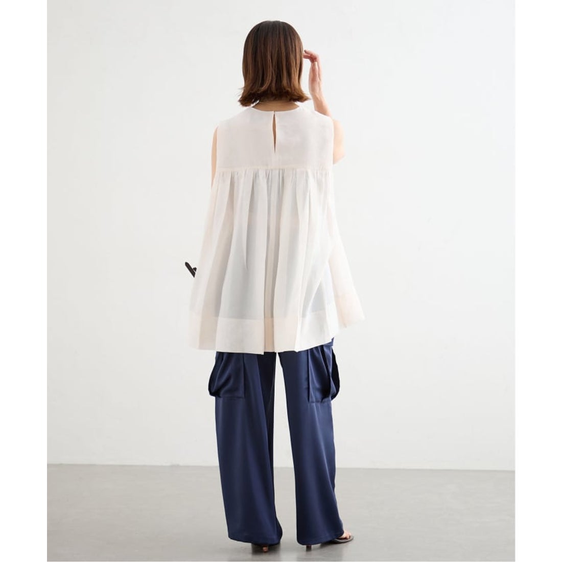イエナ IENA 《一部店舗限定》Maison IENA シアーノースリーブブラウス 