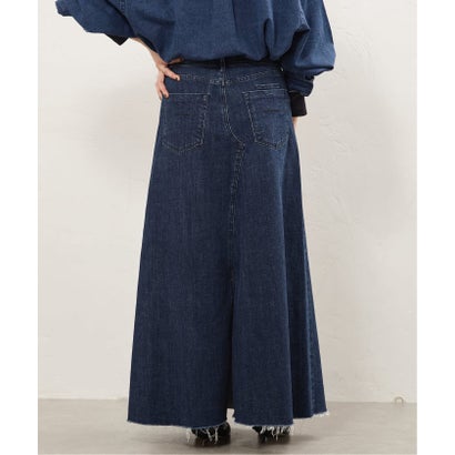 YANUK/ヤヌーク 別注 Flare Long Skirt スカート（ネイビー）｜詳細画像