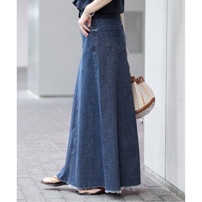 YANUK/ヤヌーク 別注 Flare Long Skirt スカート（ネイビー）｜詳細画像