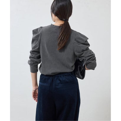 ywy/ワイワイ 別注 TUCK SLEEVE TOPS EX カットソー TUCK SLV VNTG （グレー）｜詳細画像