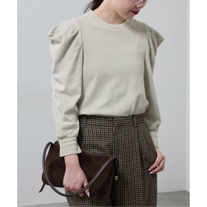 ywy/ワイワイ 別注 TUCK SLEEVE TOPS EX カットソー TUCK SLV VNTG （グレー）｜詳細画像