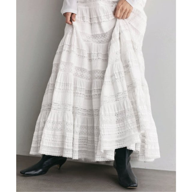 《35TH》THE LEAVERS LACE SKIRT（ホワイト）