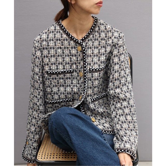 《35TH》THE TWEED JACKET with LINTON（ブラック）