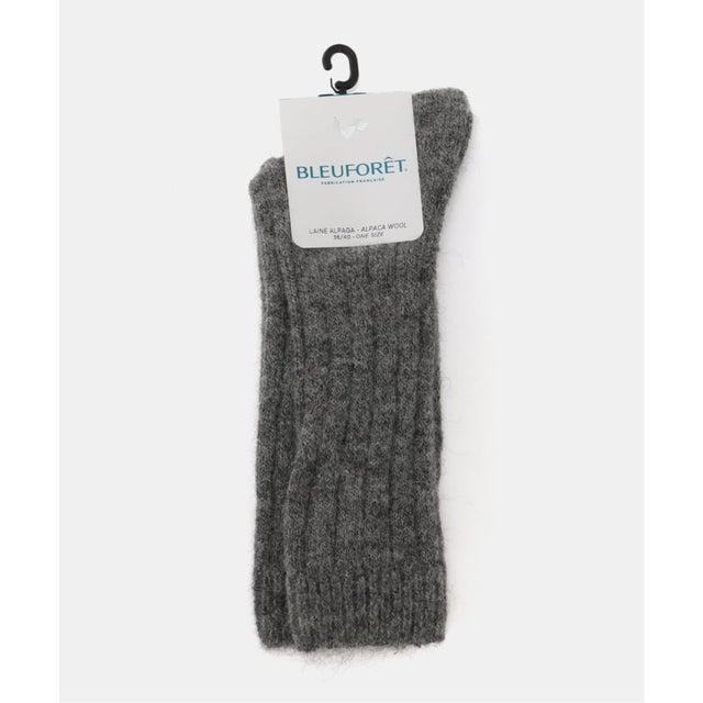 BLEU FORET/ブルーフォレ RIB ALPACA SOX 靴下 6570 （グレーB）