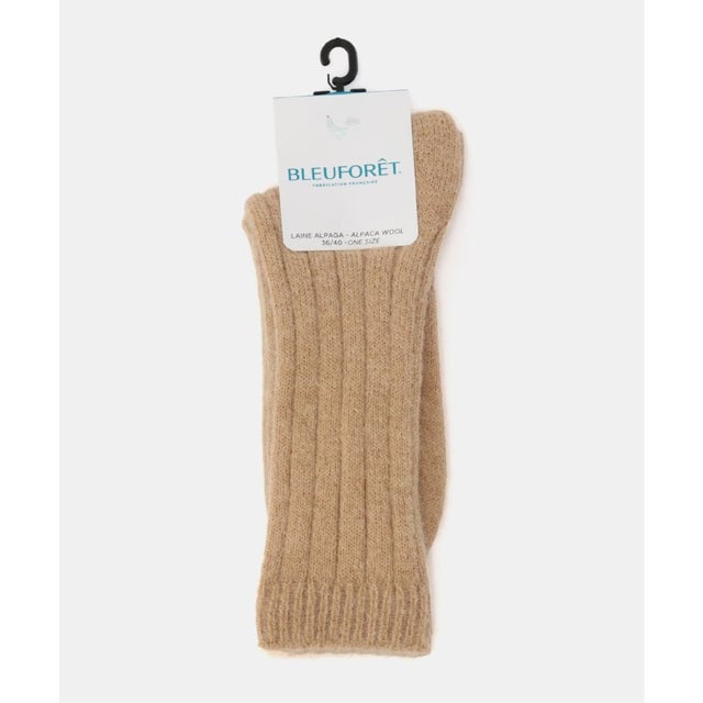 BLEU FORET/ブルーフォレ RIB SOX 靴下 6570（ベージュ）