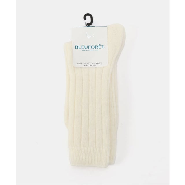 BLEU FORET/ブルーフォレ RIB ALPACA SOX 靴下 6570 （ナチュラル）
