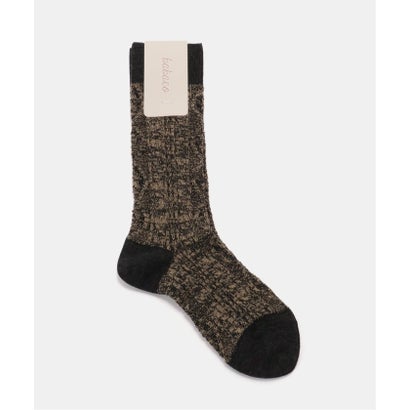 babaco/ババコ Melange cable socks 靴下 BA02-BT18 （ブルー A）｜詳細画像