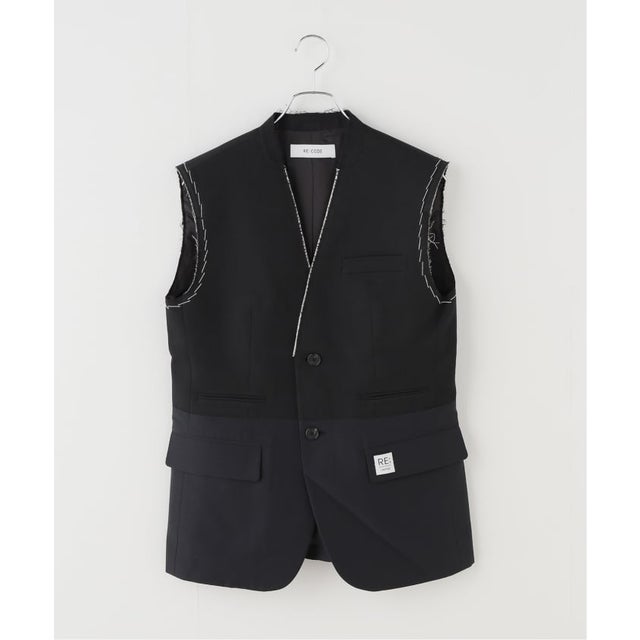 RE CORD/リコード Layered Vest ジレ RQVAX26901BKX （ブラック）