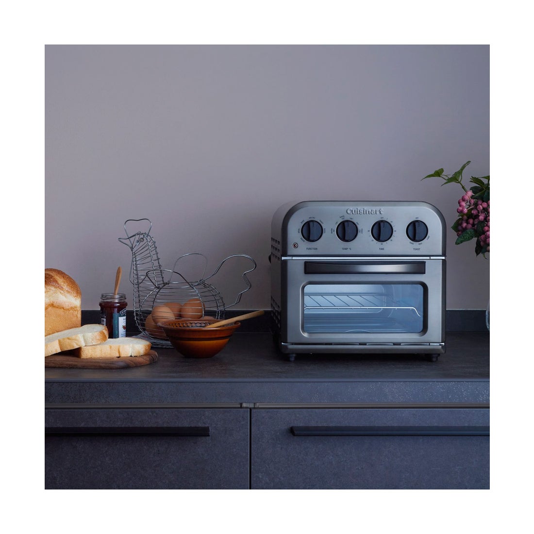 Cuisinart オーブントースター 4枚焼き ノンフライ 熱風調理 NON FRY