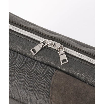 イッカ ikka キリカエMIXスクエアショルダーBAG （チャコール）｜詳細画像