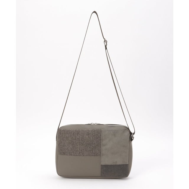キリカエMIXスクエアショルダーBAG （チャコール）