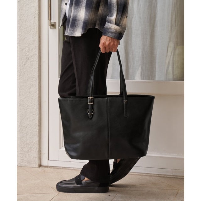 GPレザータッチトートBAG （ブラック）