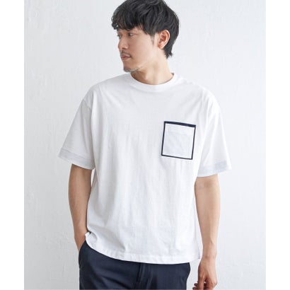 【コスパ最強】ストライプMIXポケットTシャツ （オリーブ）｜詳細画像