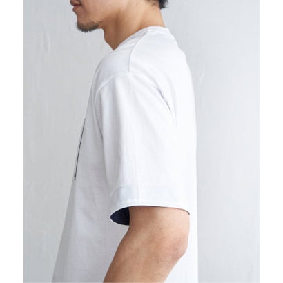 【コスパ最強】ストライプMIXポケットTシャツ （ホワイト）｜詳細画像