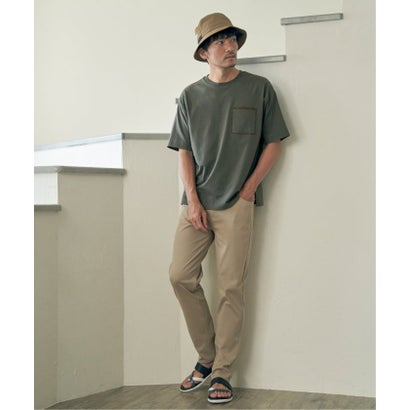【コスパ最強】ストライプMIXポケットTシャツ （ホワイト）｜詳細画像