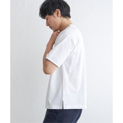 【コスパ最強】ストライプMIXポケットTシャツ （ホワイト）｜詳細画像