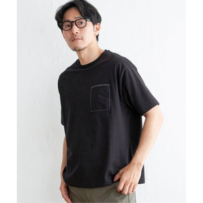【コスパ最強】ストライプMIXポケットTシャツ （ホワイト）｜詳細画像
