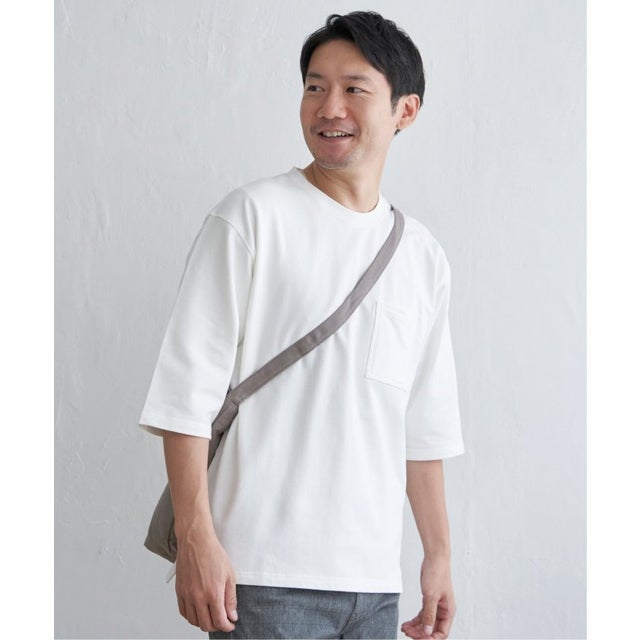 ストレッチインレイ7分袖Tシャツ （ホワイト ）