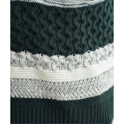 モールミックスボーダーニット （グレー）｜詳細画像