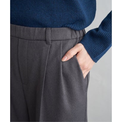 ウーリッシュツイルワイドパンツ （ブラック）｜詳細画像