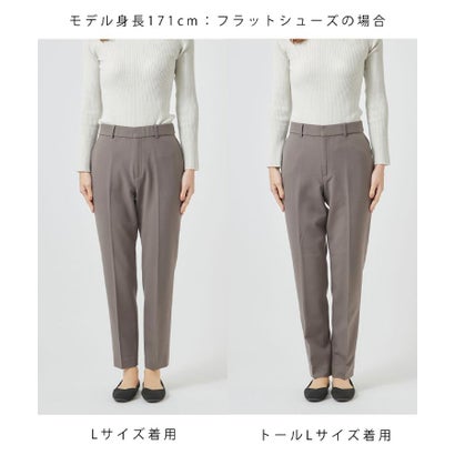 ウォームストレッチテーパードパンツ【洗濯機OK／吸湿発熱／ストレッチ】 （ライトピンク(070)）｜詳細画像