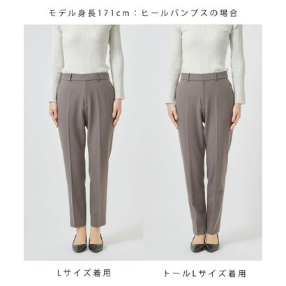 ウォームストレッチテーパードパンツ【洗濯機OK／吸湿発熱／ストレッチ】 （ライトピンク(070)）｜詳細画像